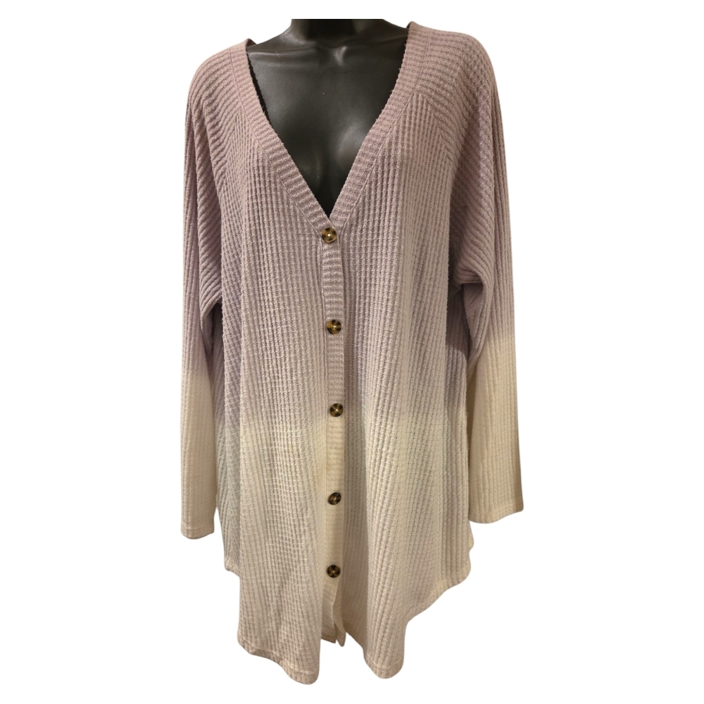 Women's Gradient Button-Up Sweater - image 1